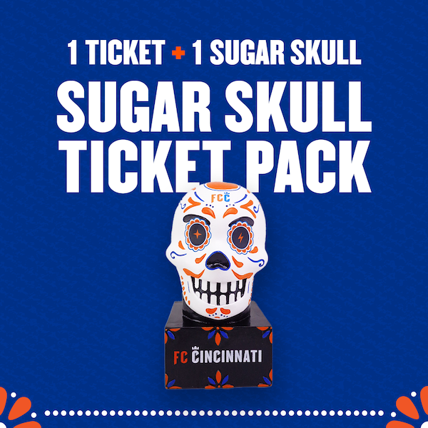 Noche Latina Sugar Skull ticket pack. Get one ticket and one sugar skull.